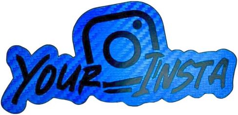 Carbon Fiber Decal Compatible with Instagram, Size 5.5 x 3 inches, Color Options Available in Saudi Arabia
