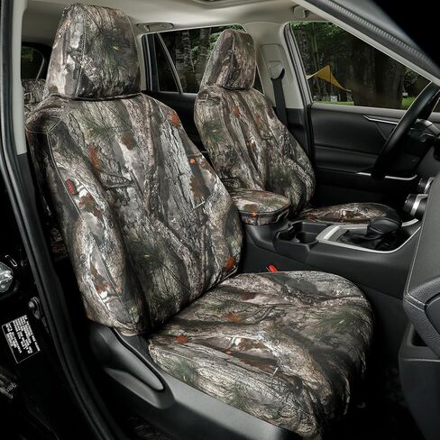 Custom Fit Camo Seat Covers for Select Ford 2021-2025 F150 SuperCab/2023-2026 SuperDuty CrewCab XL,XLT&2022-2024 F150 Lightning Pro,XLT,Flash-Full Set(Reed Camouflage) in Saudi Arabia
