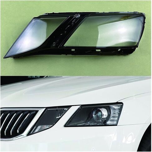 Compatible For Skoda Octavia 2018 2019 2020 Front Headlamp Transparent Cover Lampshade Lamp Shell Masks Headlight Shade Lens(Right) in Saudi Arabia