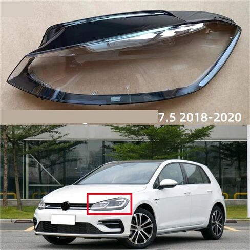 Compatible for VW Golf 7.5 2018 2019 2020 Headlight Cover Headlights Shell Transparent Cover Lampshade Headlamp Shell(Right) in Saudi Arabia