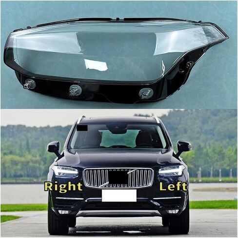 Auto Replacement Parts Compatible For Volvo XC90 2015-2022 Headlight Cover Headlamp Shell Mask Transparent Lens(Left) in Saudi Arabia