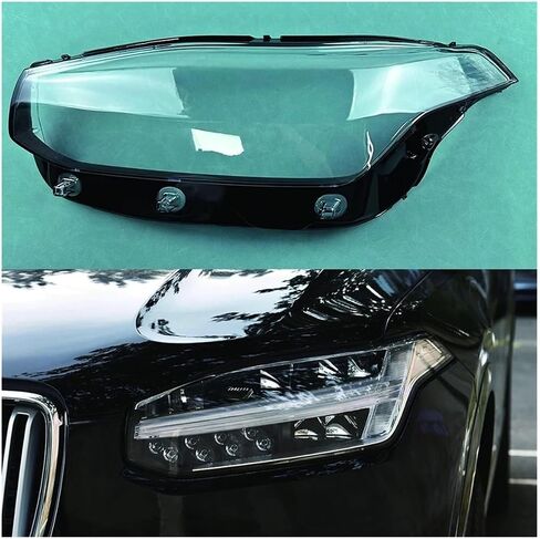Auto Replacement Parts Compatible For Volvo XC90 2015-2022 Headlight Cover Headlamp Shell Mask Transparent Lens(Left) in Saudi Arabia