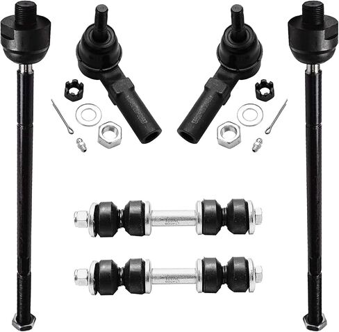 Detroit Axle - Front Tie Rods Sway Bars for Buick LeSabre Lucerne Park Avenue Riviera Cadillac DeVille DTS Seville Aurora Pontiac Bonneville 4 Inner & Outer Tie Rods 2 Sway Bar Links Replacement in Saudi Arabia