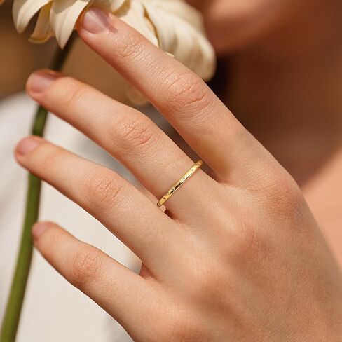 Gold Rings for Women 18K Gold Filled Ring CZ Statement Ring Knuckle Finger Rings Engagement Rings Promise Ring Wedding Band Ring Gold Thumb Rings for Women Ladies Rings Gold Jewellery Size8 in Saudi Arabia