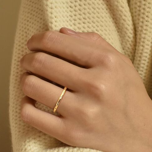 Gold Rings for Women 18K Gold Filled Ring CZ Statement Ring Knuckle Finger Rings Engagement Rings Promise Ring Wedding Band Ring Gold Thumb Rings for Women Ladies Rings Gold Jewellery Size8 in Saudi Arabia