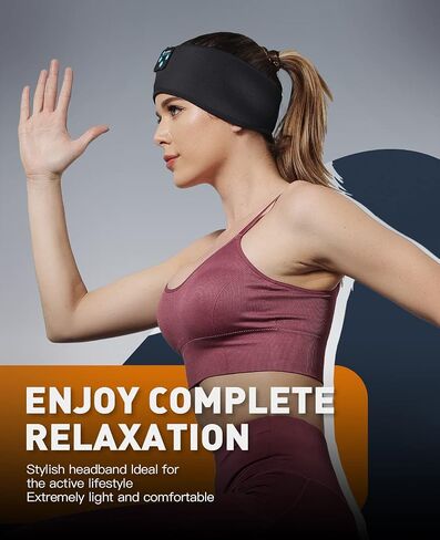 Wireless Sleep Headphones-Bluetooth Headband-Sleeping Headphones-Sleep Headband Headphones for Side Sleeper, Elastic Music Headband Cozy Wireless Eye Mask Tech Gadgets for Women Men in Kuwait