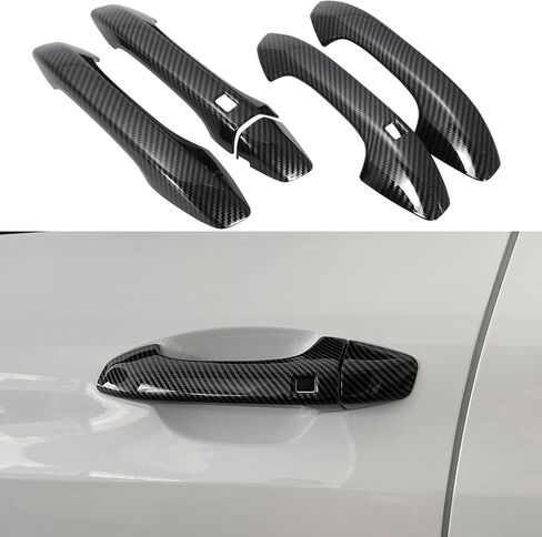 YINGTUU for Kia K5 2020 2021 2022 2023 2024 2025 ملحقات غطاء مقبض باب السيارة زخارف رياضية حماية خارجية من ألياف الكربون مع فتحة مفتاح ذكية in Kuwait