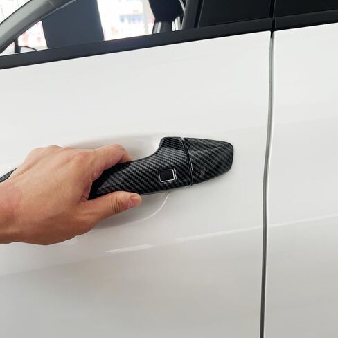YINGTUU for Kia K5 2020 2021 2022 2023 2024 2025 ملحقات غطاء مقبض باب السيارة زخارف رياضية حماية خارجية من ألياف الكربون مع فتحة مفتاح ذكية in Kuwait