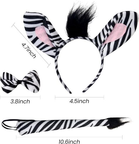 Wildarms 4-Pcs Animal Costume Set for Women - Costume Kit with Headband, Bow Tie, Tutu Skirt for Halloween Party, Cosplay in Saudi Arabia