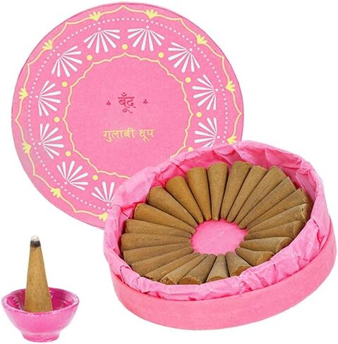 बूँद | Gulabi Dhoop - Pure Indian Rose Incense Cones in Saudi Arabia