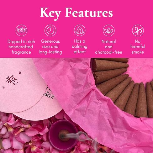 बूँद | Gulabi Dhoop - Pure Indian Rose Incense Cones in Saudi Arabia