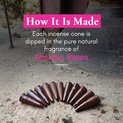 बूँद | Gulabi Dhoop - Pure Indian Rose Incense Cones in Saudi Arabia