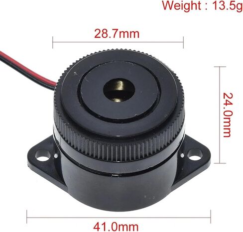 QSI-2910 90DB Buzzer 29.5x24.5mm DC 12V Active piezoelectric Buzzer Continuous Sound in Saudi Arabia