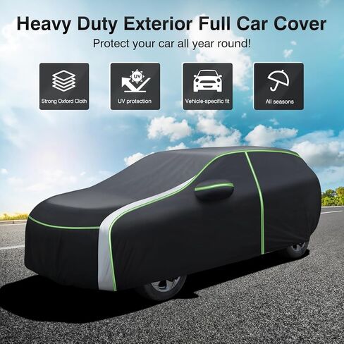 Cartist Car Cover Fits for Jeep Wrangler JK JL 4 Door 2007-2023 2024 2025 Accessories All Weather Car Covers Outdoor Waterproof UV Protection with Zipper in Kuwait