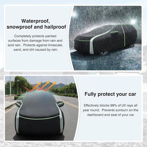 Cartist Car Cover Fits for Jeep Wrangler JK JL 4 Door 2007-2023 2024 2025 Accessories All Weather Car Covers Outdoor Waterproof UV Protection with Zipper in Kuwait