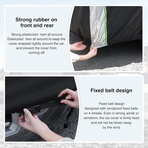 Cartist Car Cover Fits for Jeep Wrangler JK JL 4 Door 2007-2023 2024 2025 Accessories All Weather Car Covers Outdoor Waterproof UV Protection with Zipper in Kuwait