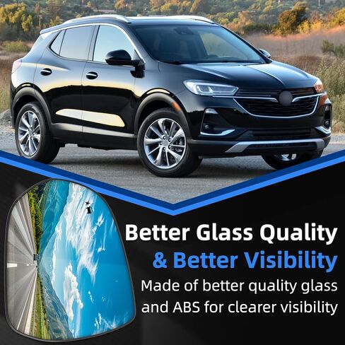 استبدال المرآة الجانبية للسائق لسيارة Buick Encore GX 2020 2021 2022 2023 2024 2025 - زجاج مرآة الجانب الأيسر، زجاج مرايا الرؤية الخلفية مع تسخين كهربائي ونقطة عمياء in Saudi Arabia