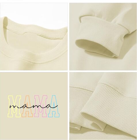 Mama Sweatshirts for Women Funny Mom Life Graphic Letter Print Long Sleeve Crewneck Shirt Loose Hoodies Pullover Tops in Saudi Arabia