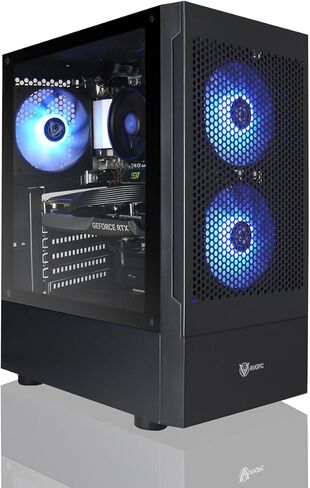 AVGPC Max Gaming PC - AMD RYZEN 7 5700X 8-Core, GeForce RTX 5060, 32GB RAM, 1TB M.2 NVMe SSD, AIO CPU Liquid Cooler Windows 11 Black in Kuwait