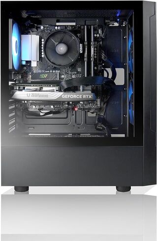 AVGPC Max Gaming PC - AMD RYZEN 7 5700X 8-Core, GeForce RTX 5060, 32GB RAM, 1TB M.2 NVMe SSD, AIO CPU Liquid Cooler Windows 11 Black in Kuwait