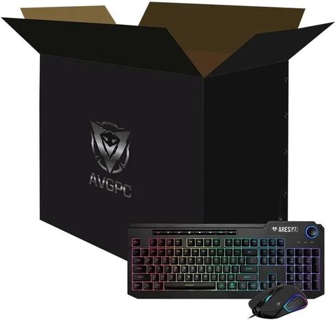 AVGPC Max Gaming PC - AMD RYZEN 7 5700X 8-Core, GeForce RTX 5060, 32GB RAM, 1TB M.2 NVMe SSD, AIO CPU Liquid Cooler Windows 11 Black in Kuwait