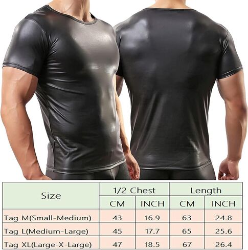 تي شيرت داخلي رجالي من QiaTi من الجلد الصناعي بمظهر رطب مناسب للعضلات، تي شيرت رياضي بدون أكمام in Kuwait