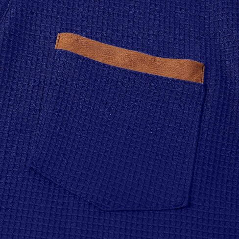Mens Long Sleeve Henley Shirts Waffle Quarter Button Sweatshirts Western Style with Chest Pocket Fall Outfits 2025 in Saudi Arabia