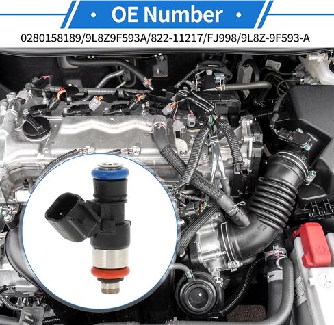Motoforti 6 قطعة No.0280158189/9L8Z9F593A حاقن الوقود لفورد إسكيب 2009-2012 لفورد فيوجن 3.0L V6 2010-2012 لمازدا تريبيوت 3.0L V6 2009-2011 in Saudi Arabia