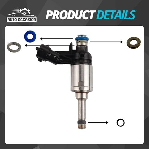 Fuel Injector Seal Kit Compatible with 2015 For GMC Acadia Denali, SLE, SLT 3.6L V6 - Gas 2012 For Buick Enclave Base 3.6L V6 - Gas Replace 12663380 6 Pack in Saudi Arabia
