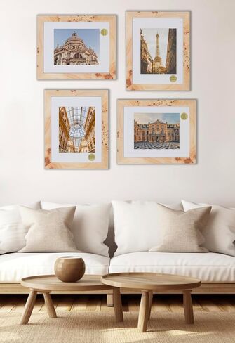 المفاهيم - إطارات صور خشبية مقاس 11 × 14 غير لامعة حتى 8 × 10 - إطارات صور بلمسة نهائية من الخشب الطبيعي للصور العائلية - ديكور جداري أنيق بكميات كبيرة in Kuwait