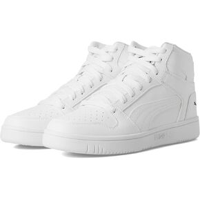 حذاء رياضي رجالي من PUMA Rebound Layup، من جلد الغزال باللون الأبيض الداكن، 11 in Kuwait