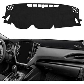غطاء لوحة القيادة Cartist يناسب Mazda 3 Sedan/Hatchback/MazdaSpeed3 2010 2012 2013 ملحقات غطاء لوحة القيادة حصيرة مضادة للانزلاق وسادة السجاد المضادة للوهج (مادة الجلد السويدي أسود) in Kuwait