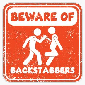Beware of Backstabbers Sticker Vinyl Waterproof Sticker Decal Car Laptop Wall Window Bumper Sticker 5" in Saudi Arabia