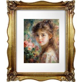 8x10 Picture Frame Blue Photo Frame with Carving Decoration Antique Picture Frames Gift Ideas in Kuwait