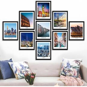 MAZUKO 15PCS Coastal Vintage Wall Art - Large Seascape Wall Art, Nautical Vintage Wall Decor, Sea Landscape Wall Art Prints, Antique Sailboat Nautical Art Pictures for Home Bedroom ( Unframed) (Seascape) in Saudi Arabia