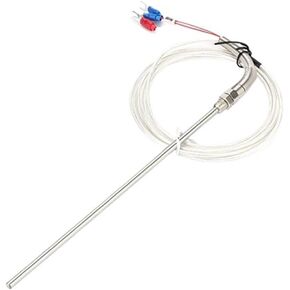 WZPT-03 PT100 1M M8 Type with 1m Wire Cable 50mm/100/150/200 Probe Thermocouple Temperature Sensor for Temp Controller(PT100 1M M8 100mm) in Saudi Arabia