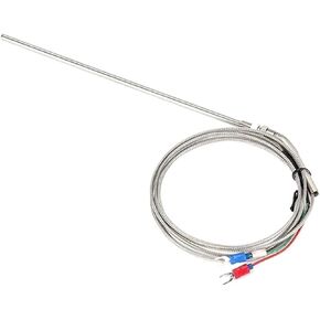 2m K J Type M8 50mm 100mm 150 200mm Cable Wire Length Thermocouple Stainless Steel Probe Thermocouple 0~400C Temperature Sensor(M8 K 2m 200mm) in Saudi Arabia