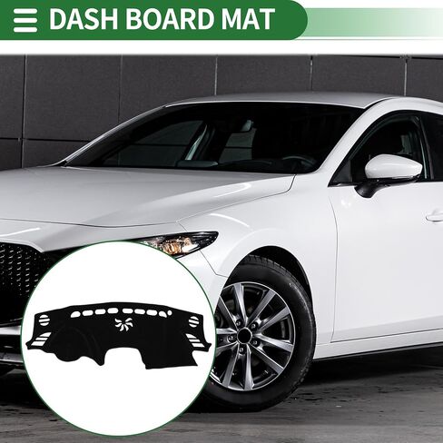 Motoforti Dash Cover, Non-Slip Dashboard Carpet Mat for Mazda 3 2014-2018, Polyester, Black in Saudi Arabia