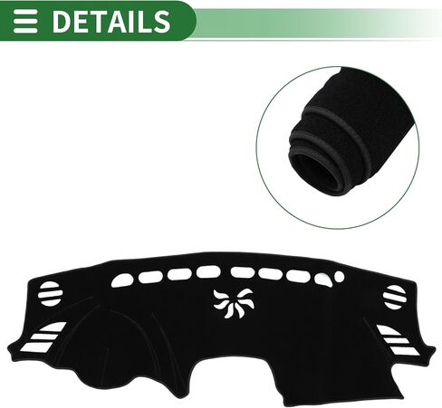 Motoforti Dash Cover, Non-Slip Dashboard Carpet Mat for Mazda 3 2014-2018, Polyester, Black in Saudi Arabia