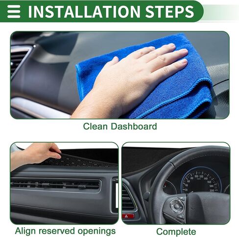Motoforti Dash Cover, Non-Slip Dashboard Carpet Mat for Mazda 3 2014-2018, Polyester, Black in Saudi Arabia