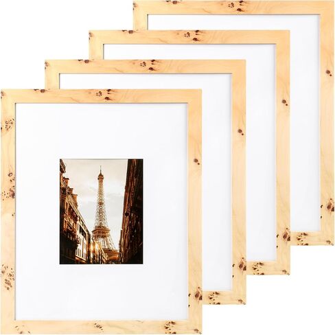 المفاهيم - إطارات صور خشبية مقاس 11 × 14 غير لامعة حتى 8 × 10 - إطارات صور بلمسة نهائية من الخشب الطبيعي للصور العائلية - ديكور جداري أنيق بكميات كبيرة in Kuwait