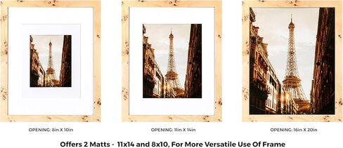 المفاهيم - إطارات صور خشبية مقاس 11 × 14 غير لامعة حتى 8 × 10 - إطارات صور بلمسة نهائية من الخشب الطبيعي للصور العائلية - ديكور جداري أنيق بكميات كبيرة in Kuwait