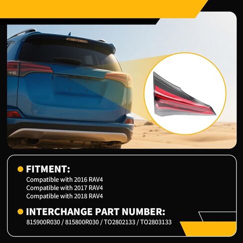 Pair Inner Tail Light Assembly Compatible with 2016-2018 Taillight Rear Brake Lamp Driver & Passenger Side 815900R030 815800R030 in Saudi Arabia