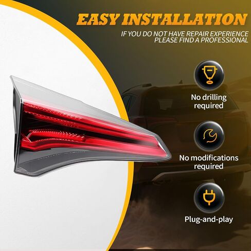 Pair Inner Tail Light Assembly Compatible with 2016-2018 Taillight Rear Brake Lamp Driver & Passenger Side 815900R030 815800R030 in Saudi Arabia