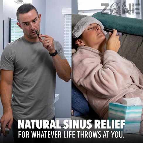 Zone Essential Oil Nasal Inhaler – Sinus Relief, Stress & Anxiety Support, Relaxation Aid – Natural Aromatherapy Stick – Made in USA (Peppermint, Spearmint, Lavender 3-Pack) in Saudi Arabia