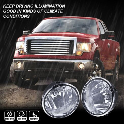 مصابيح الضباب PIT66 متوافقة مع Ford Explorer 2006-2010 W/عدسة مستطيلة/تناسب Ford Explorer Sport Trac 2008-2010 W/عدسة مستطيلة هالوجين المصد الأمامي ضوء الضباب عدسة شفافة in Saudi Arabia