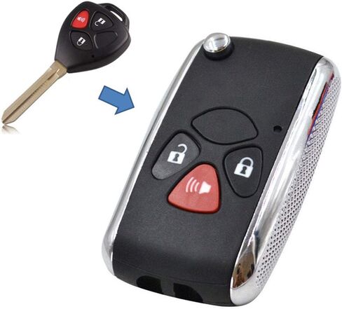 KEMANI 3 Button Modified Flip Folding Remote Key Shell Case Refit for Toyota Scion tC xB Matrix Yaris Venza Fob Replacement Uncut in Saudi Arabia