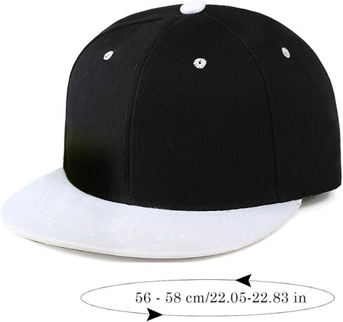 Snapback Hat Flat Bill Visor Hats Adjustable Hip Hop Baseball Cap for Women Men in Saudi Arabia