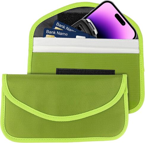 قطعتان من حقيبة فاراداي للهواتف ومفاتيح السيارة، وحقيبة حجب إشارة RFID للدخول بدون مفتاح، وواقي للمفتاح، وحقيبة فاراداي مضادة للسرقة لحماية خصوصية الهاتف الخلوي، وحماية الإشارة (أسود) in Kuwait