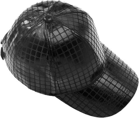 Unisex Metallic Shiny Baseball Cap Punk Hip Hop Strapback Hats Dad Hat Visor Sports Hat in Kuwait